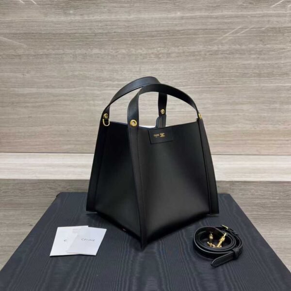 CELINE CUBE BAG Canvas and NATURAL Calfskin