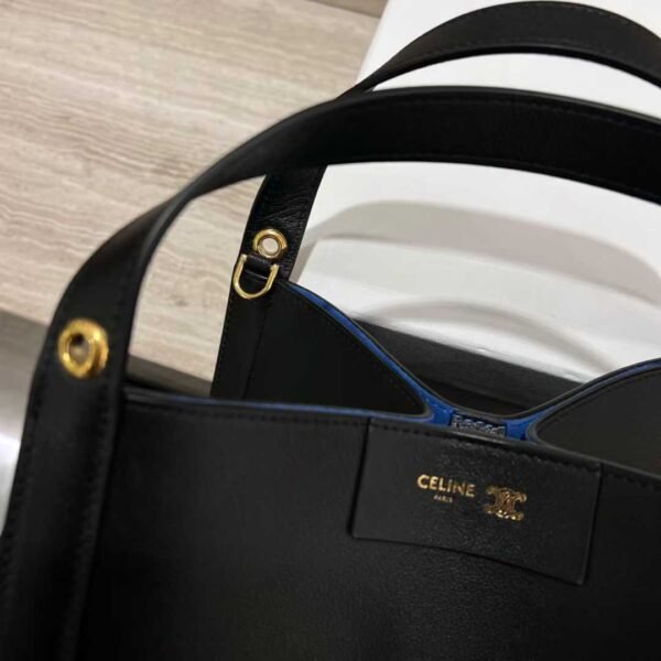 CELINE CUBE BAG Canvas and NATURAL Calfskin