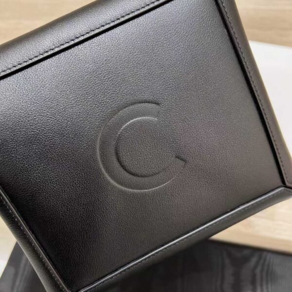 CELINE CUBE BAG Canvas and NATURAL Calfskin