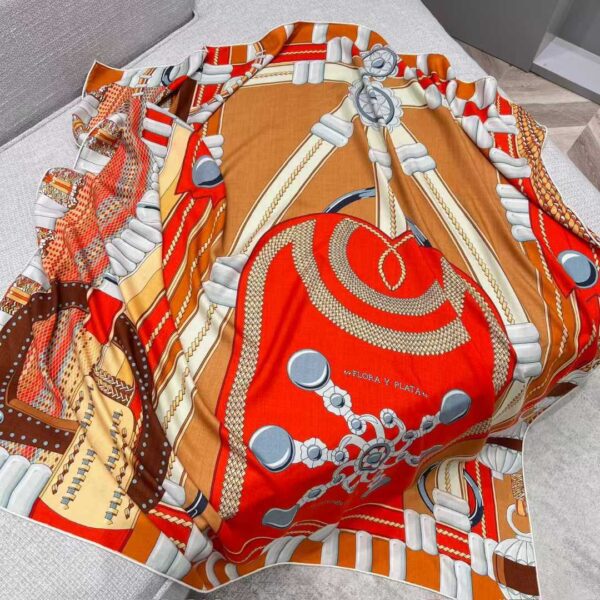 HERMES Square silk scarf