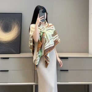 HERMES Square silk scarf