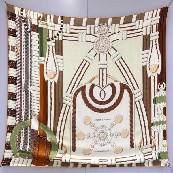 HERMES Square silk scarf