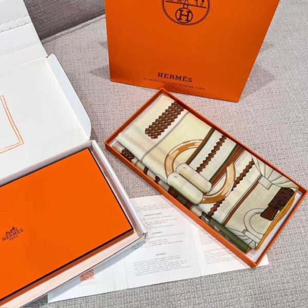 HERMES Square silk scarf