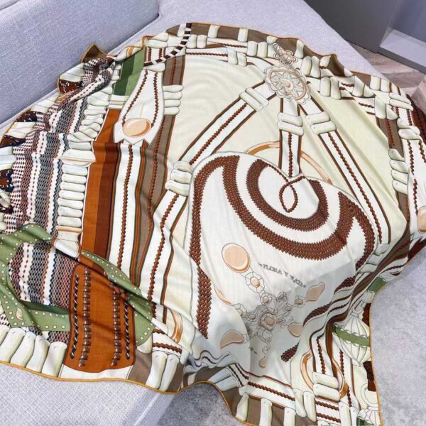 HERMES Square silk scarf