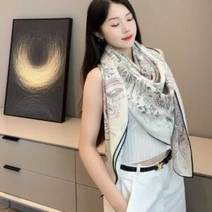 HERMES Square silk scarf