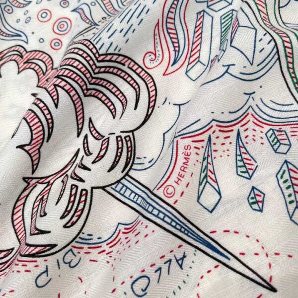 HERMES Square silk scarf