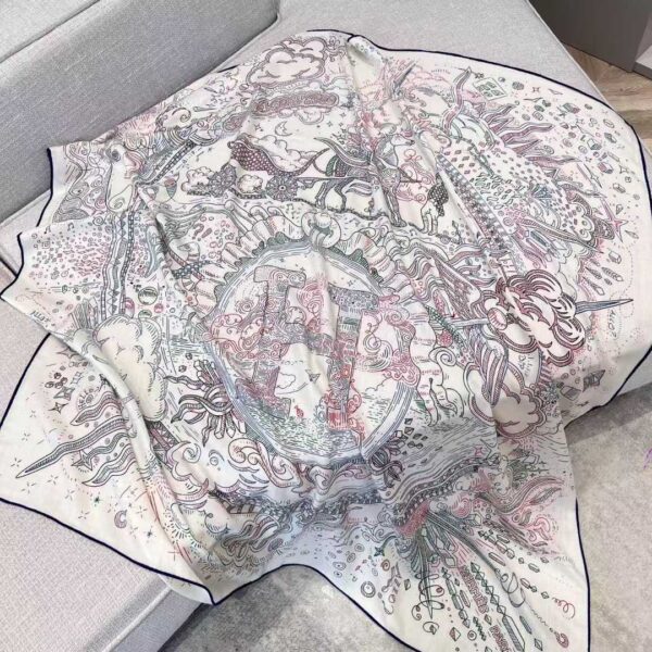 HERMES Square silk scarf