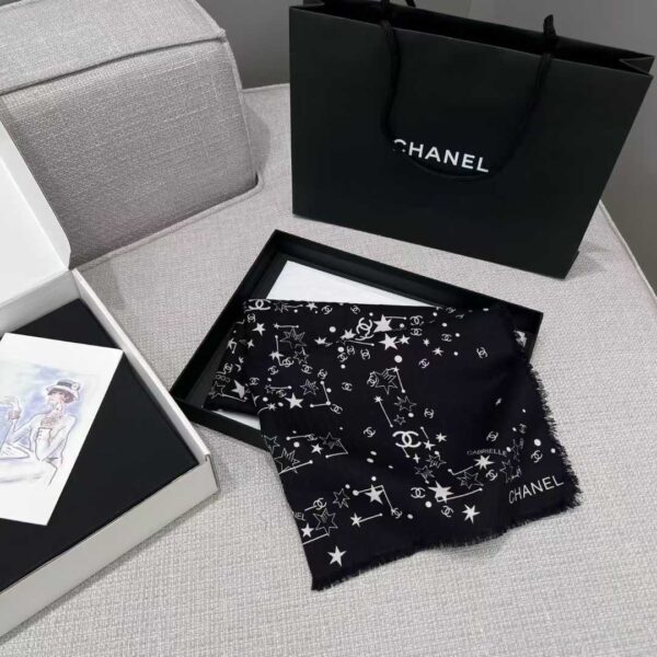 CHANEL Square silk scarf