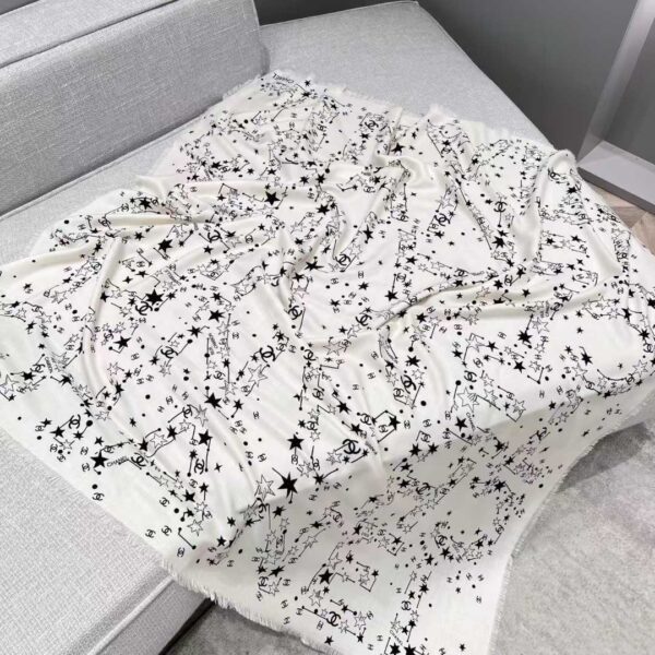 CHANEL Square silk scarf