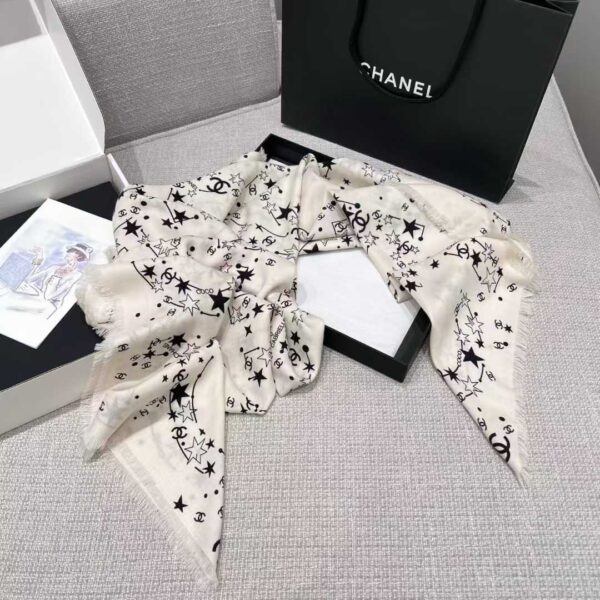 CHANEL Square silk scarf