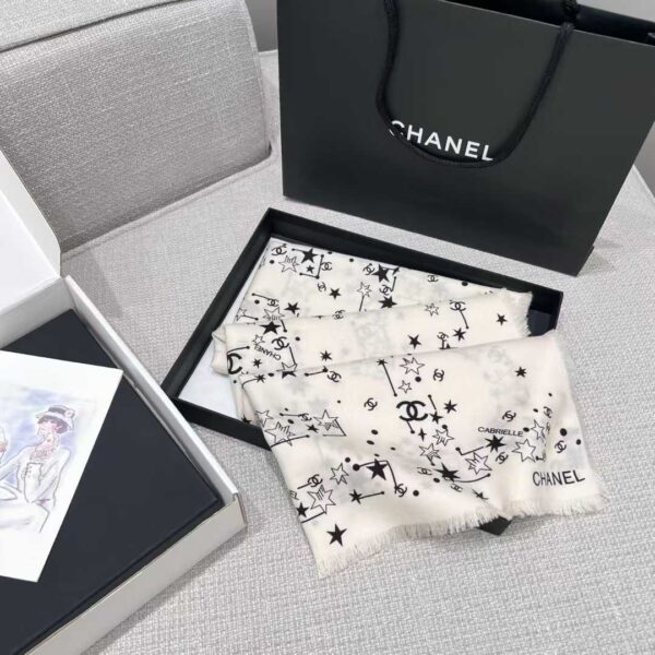 CHANEL Square silk scarf