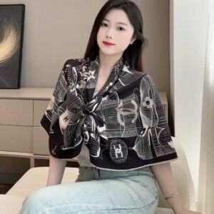 CHANEL Square silk scarf