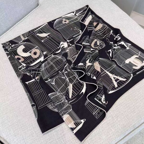 CHANEL Square silk scarf