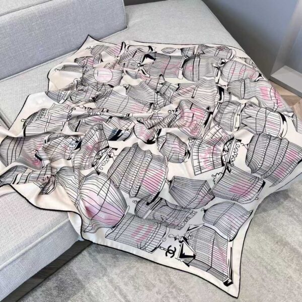 CHANEL Square silk scarf