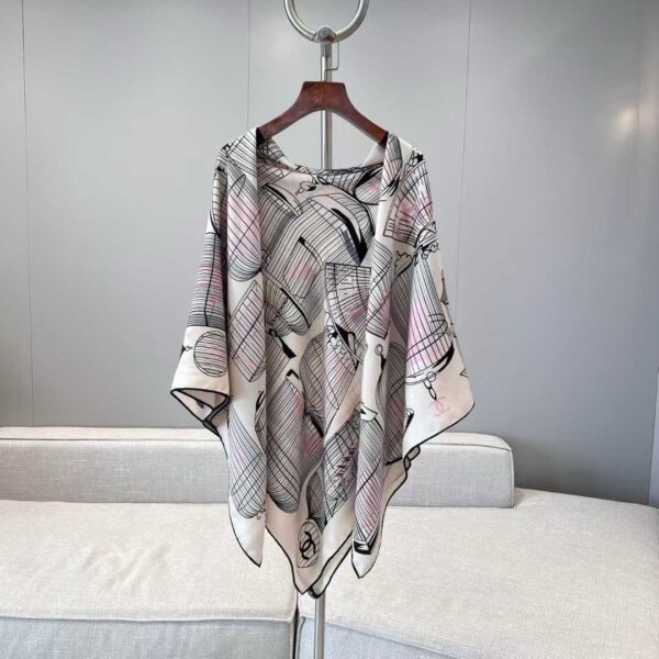 CHANEL Square silk scarf