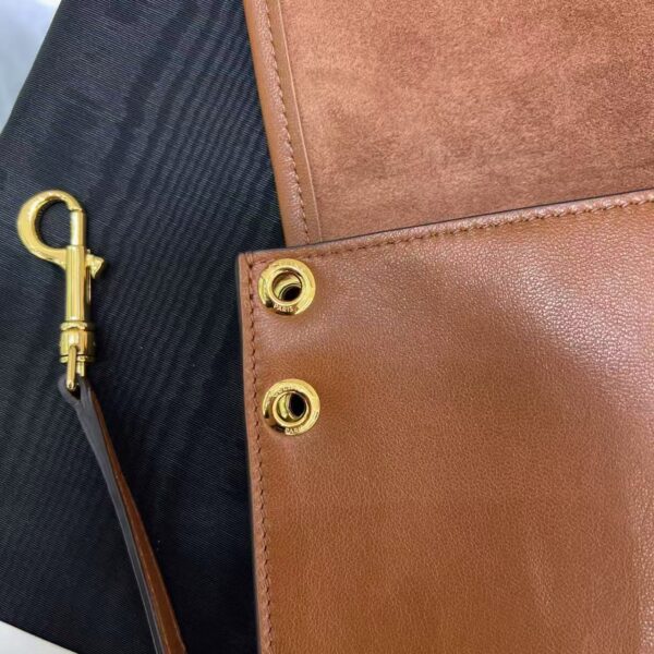 CELINE SOFT TRIOMPHE BESACE IN SUPPLE SHINY LAMBSKIN