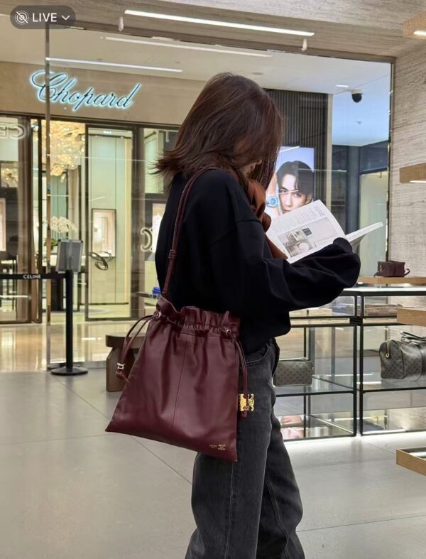 CELINE SMALL CRYSTAL POUCH IN LAMBSKIN