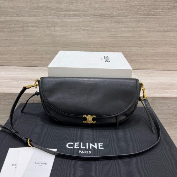 CELINE LITTLE HALFMOON SOFT TRIOMPHE IN SUPPLE SHINY LAMBSKIN