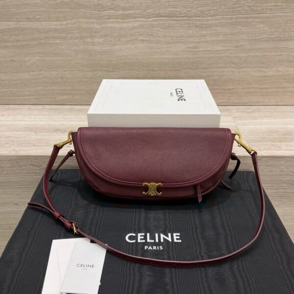 CELINE LITTLE HALFMOON SOFT TRIOMPHE IN SUPPLE SHINY LAMBSKIN