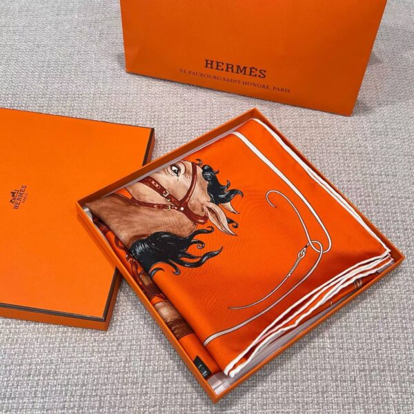 HERMES Square silk scarf