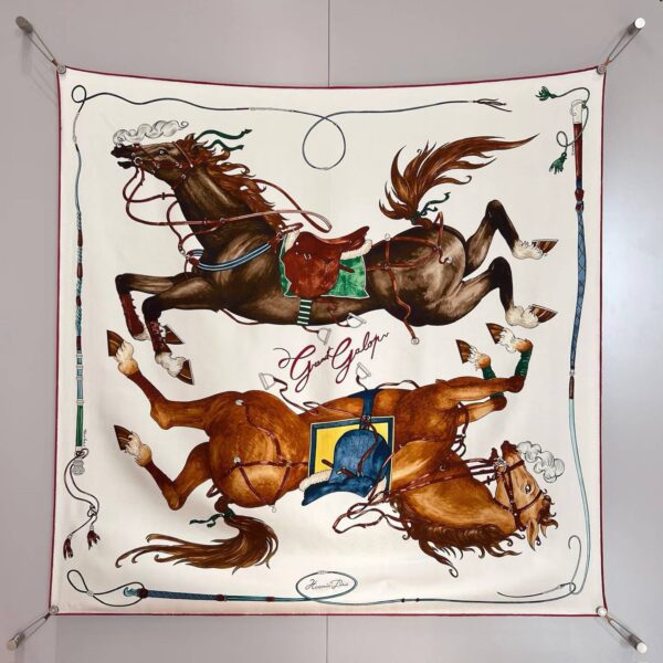 HERMES Square silk scarf