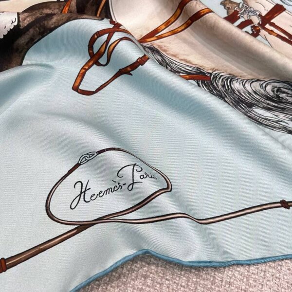 HERMES Square silk scarf