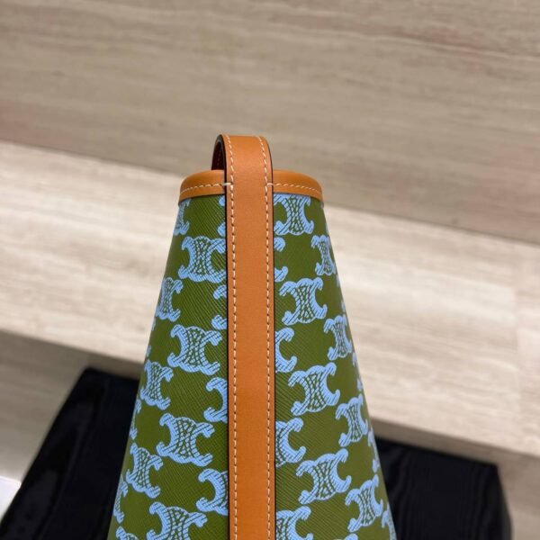 CELINE SOFT SHOPPER BAG IN TRIOMPHE CANVAS AND CALFSKIN