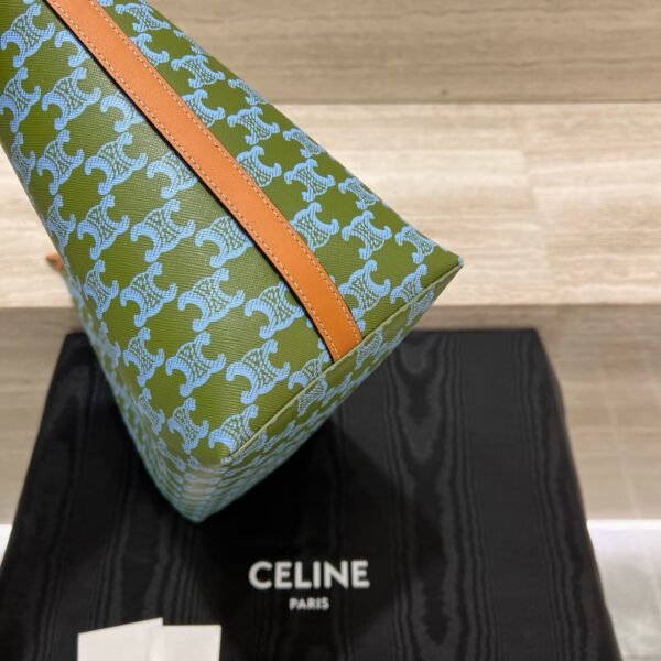 CELINE SOFT SHOPPER BAG IN TRIOMPHE CANVAS AND CALFSKIN