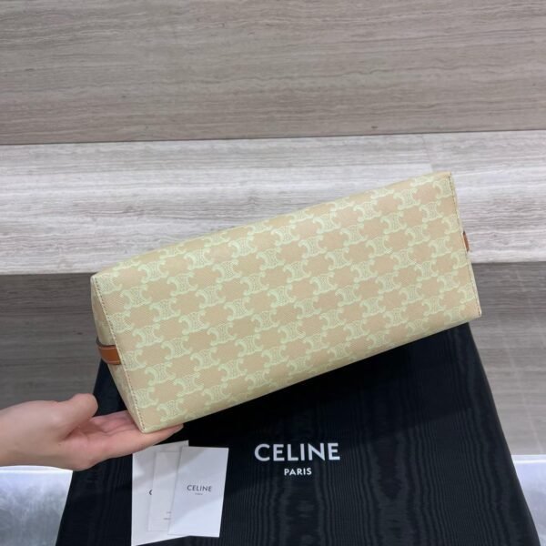 CELINE SOFT SHOPPER BAG IN TRIOMPHE CANVAS AND CALFSKIN