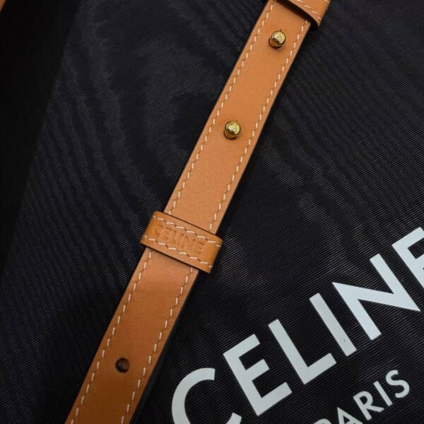 CELINE SOFT SHOPPER BAG IN TRIOMPHE CANVAS AND CALFSKIN