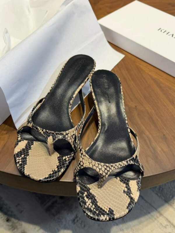 KHAITE Serpentine cat heel sandals