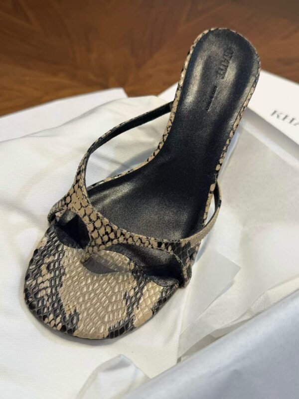 KHAITE Serpentine cat heel sandals
