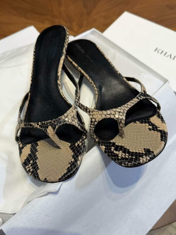 KHAITE Serpentine cat heel sandals