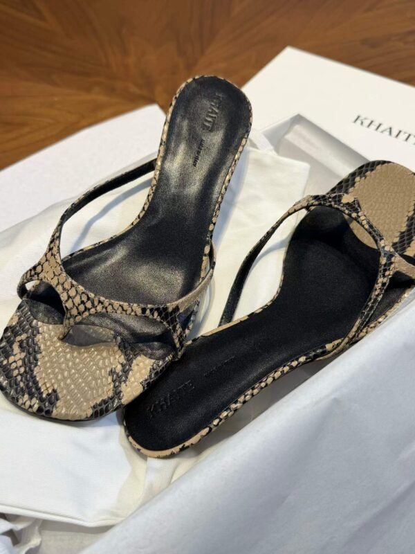 KHAITE Serpentine cat heel sandals