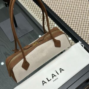 ALAIA LE TECKEL MEDIUM BAG IN CANVAS