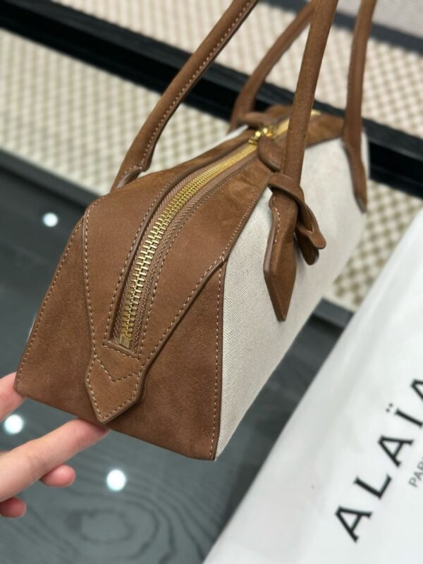 ALAIA LE TECKEL MEDIUM BAG IN CANVAS