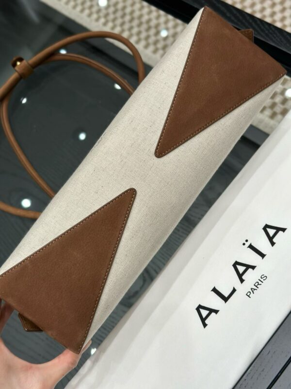 ALAIA LE TECKEL MEDIUM BAG IN CANVAS