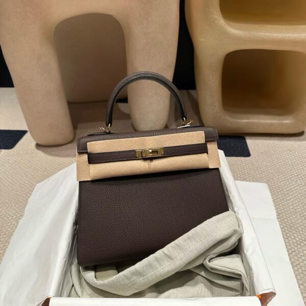 HERMES KELLY 25CM TOGO Ebony color