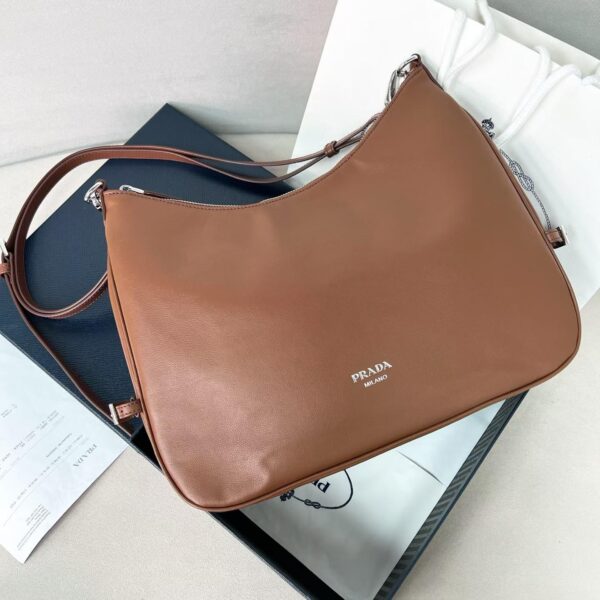 PRADA Fold large leather shoulder bag