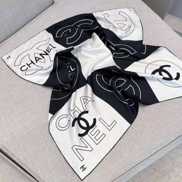CHANEL  Square silk scarf