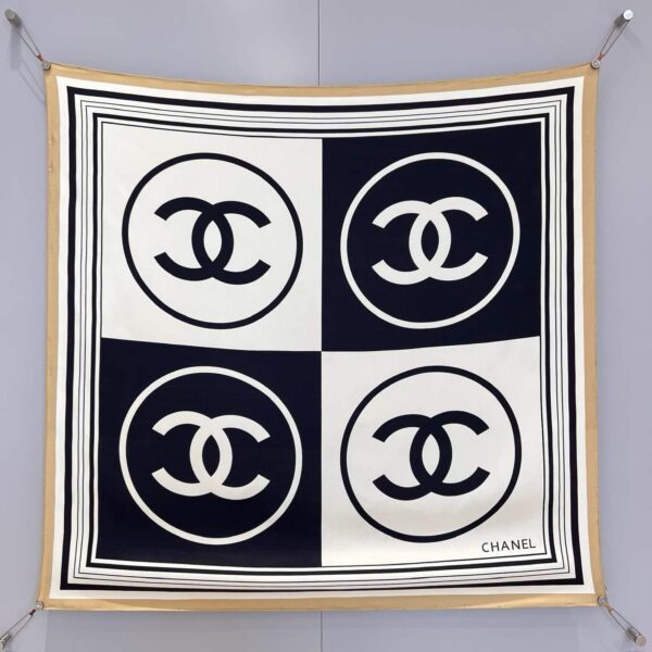 CHANEL  Square silk scarf