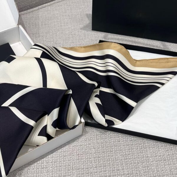 CHANEL  Square silk scarf
