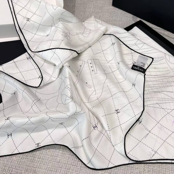 CHANEL  Square silk scarf