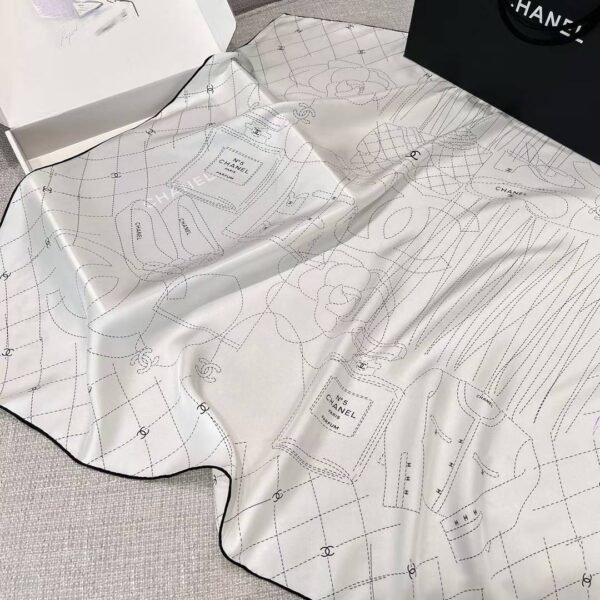 CHANEL  Square silk scarf