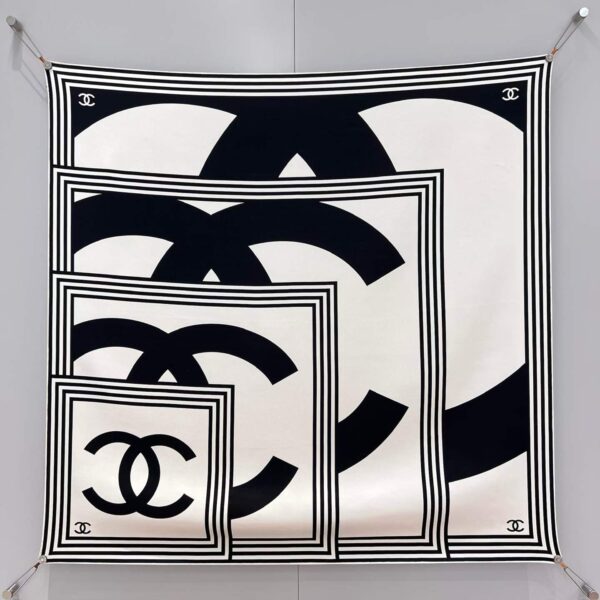 CHANEL  Square silk scarf