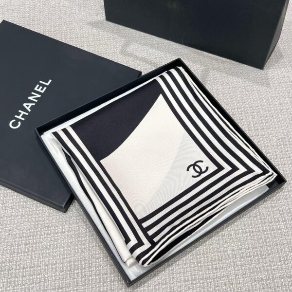 CHANEL  Square silk scarf