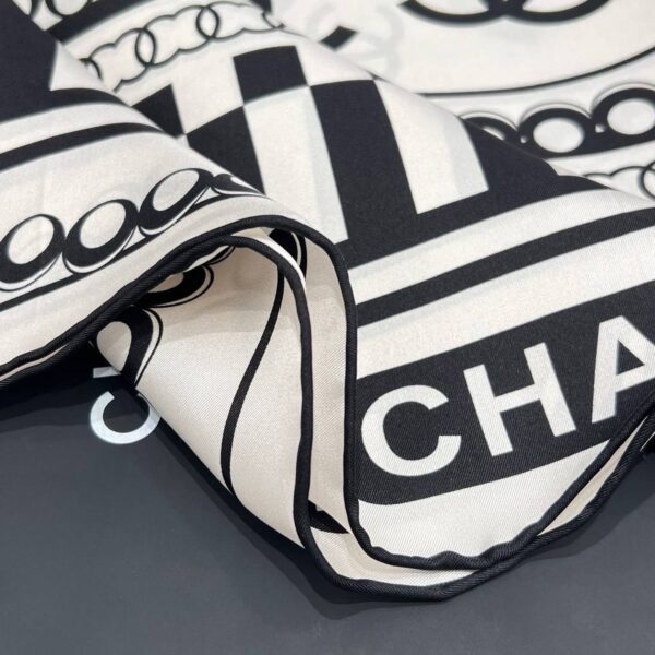 CHANEL  Square silk scarf