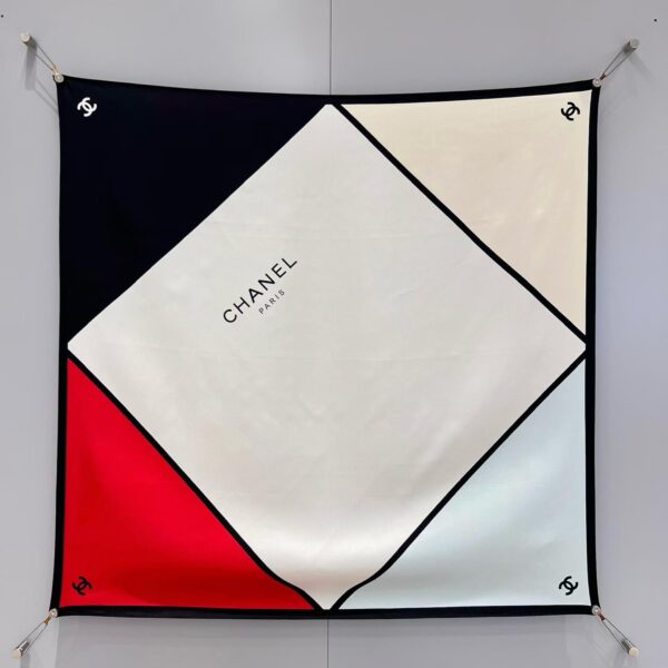 CHANEL  Square silk scarf