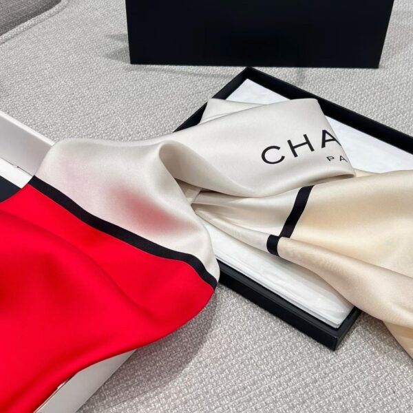 CHANEL  Square silk scarf