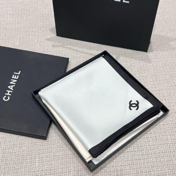 CHANEL  Square silk scarf